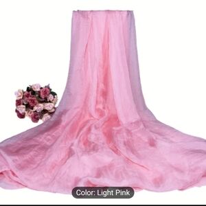 Scarf Light Pink Chiffon Long